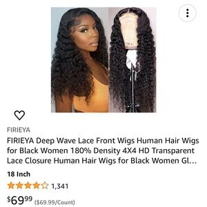 Glueless deep wave wig